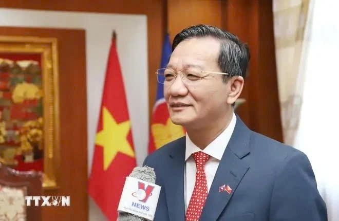 Vietnamese Ambassador to Laos Nguyen Minh Tam. Photo: VNA z5935416472688-c968511f1b3c272b93dd0eaeeb8d864d-7831.jpg