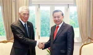 Party leader meets former Singaporean Prime Minister