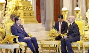 Top Vietnamese legislator pays courtesy visit to Cambodian King