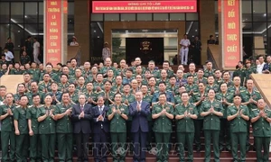 Top leader attends new academic year's opening ceremony at National Defence Academy