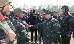 PM attends live-fire exercise of Army Corps 12