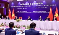 Vietnamese, Chinese leaders urge businesses to strengthen economic ties